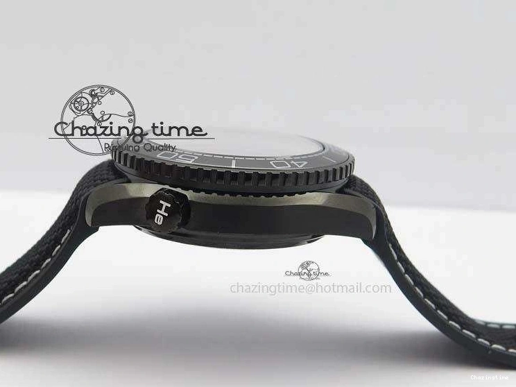 0705 ComfortFit Planet Ocean 45mm GMT DLC JHF Best Edition Black Dial On Rubber Strap A 8194